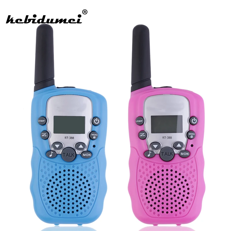 

kebidumei New arrival Mini Radio RT388 RT-388 0.5W UHF PMR Frequency Walkie Portable Two Way Radio Kids Gift