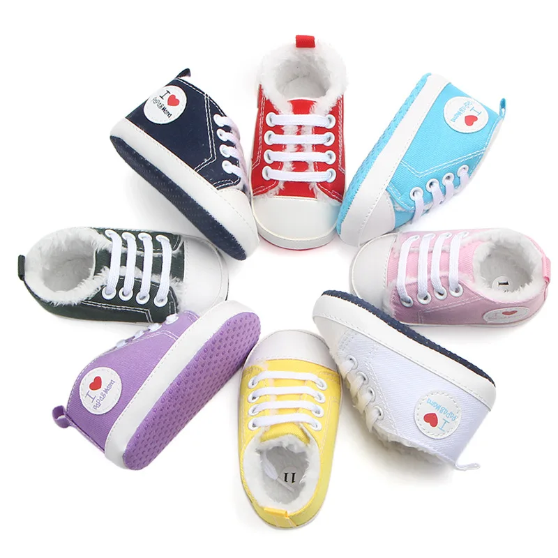 I love Papa & Mama/Лидер продаж; Классическая Повседневная парусиновая обувь с мехом для малышей; обувь для малышей; спортивная детская кроватка;