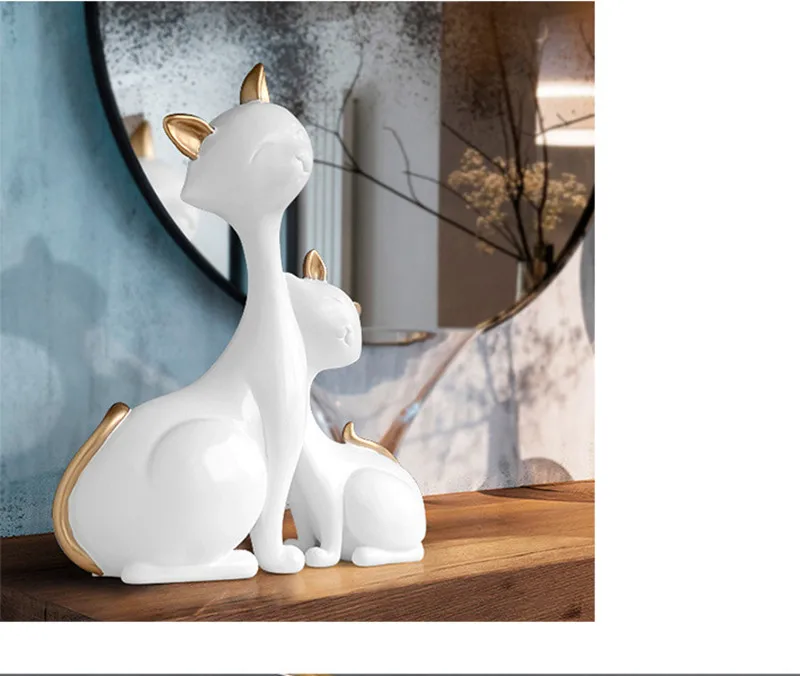 Аксессуары для украшения дома в скандинавском стиле современная статуя кота и скульптура кота Escultura дизайн статуя кота s для украшения
