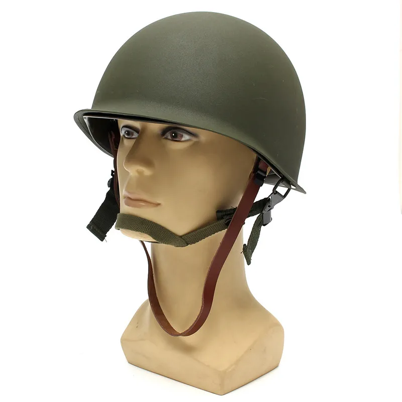  WW2 US Military Steel ABS M1 Helmet Universal Portable Military Steel M1 Helmet Tactical Protective