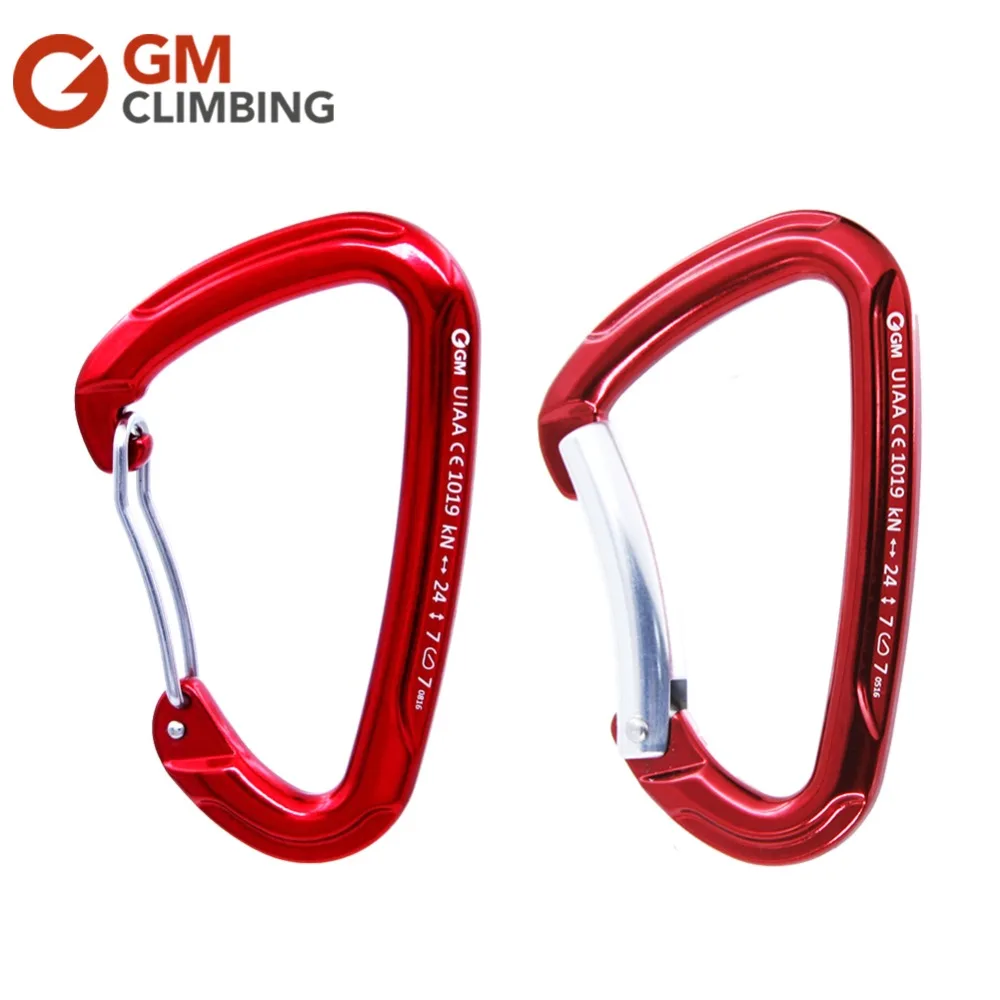 Climbing Equipment 2 x Wire & Bent Aluminum Rock Climbing Lock