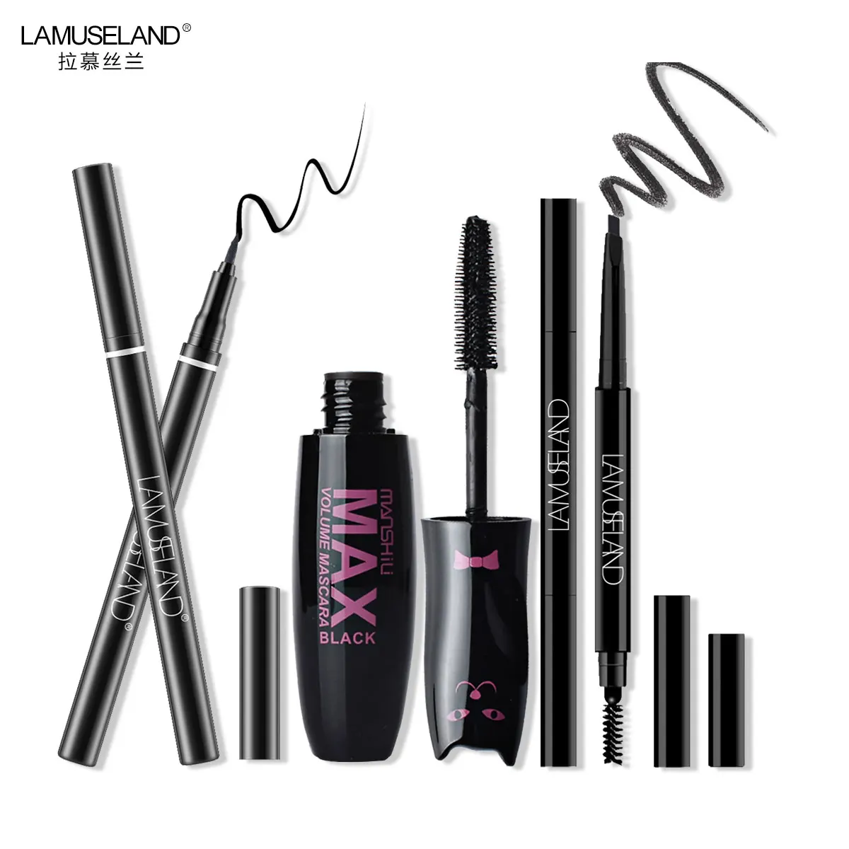 

LAMUSELAND Makeup Set Mascara+Eyeliner+Eyebrow pencil #JMSE02