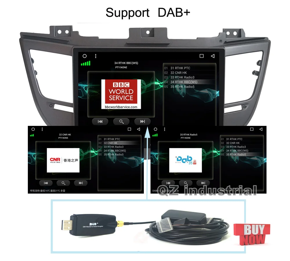 Excellent QZ industrial HD 10.1inch Android 8.1 T3 Car radio DVD player for Hyundai Tucson 2015-2017 with BT GPS 3G 4G WIFI SWC RDS Map 11