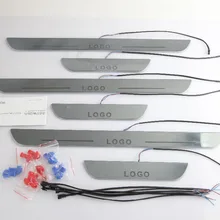 EOsuns Подгонянный светодиодный движущийся двери потертости Nerf баров и ходовых досок двери подоконник свет пластины накладки для MG 3 MG 6 GT MG 5