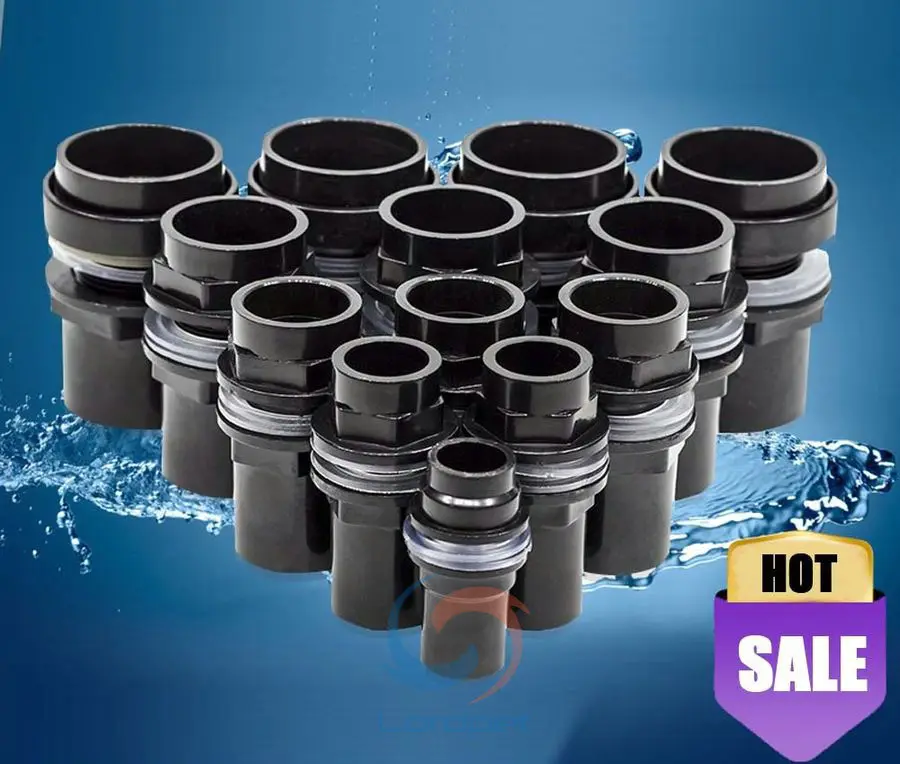 

Aquarium Pond Downpipe Bend Bulkhead Fitting Connector Round PVC Industrial LOT