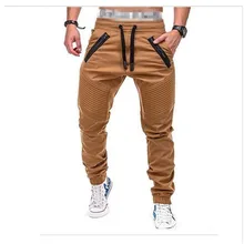 Брендовые мужские брюки, модные, с несколькими карманами, одноцветные, для бега, с эластичной резинкой на талии, цвета хаки, брюки-карго, повседневные Комбинезоны в стиле хип-хоп