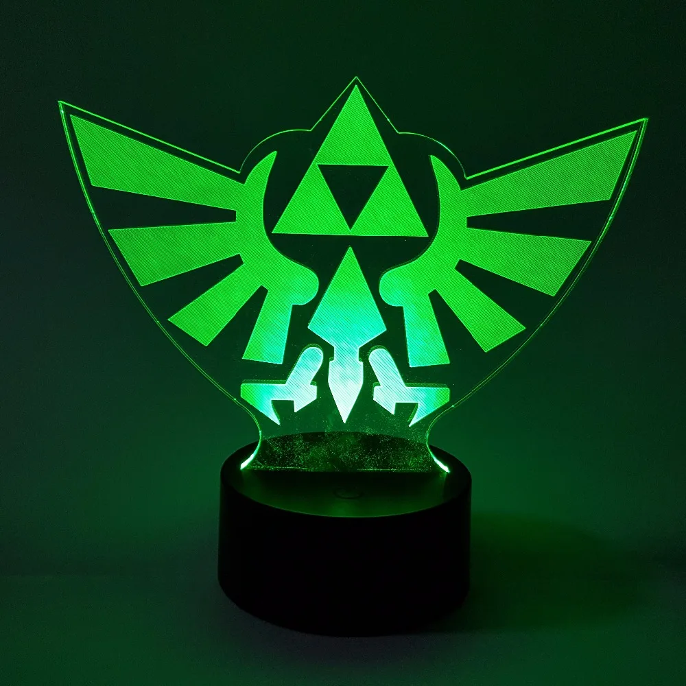 Легенда о Zelda рисунок Дыхание Дикого ссылка Zelda Цвет изменить визуальный обман LED 3D новинка ночник действие рисунок