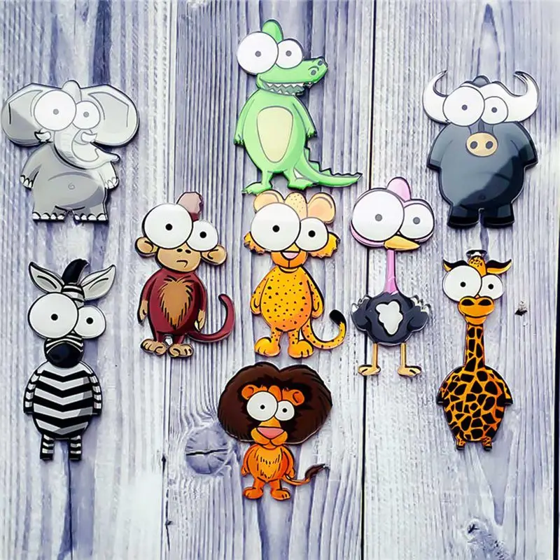

1 Pcs Creative Cartoon Animal Monkey Elephant Icon Acrylic Magnetic Stickers Fridge Magnets Home Decor Refrigerator Sticker New