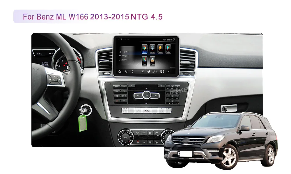 4G lte Android 7,1 9 ''штатную автомобильный радиоприемник проигрыватель gps навигации для Mercedes Benz ML-класс W166 2012-2015 3g Оперативная память 32G Встроенная