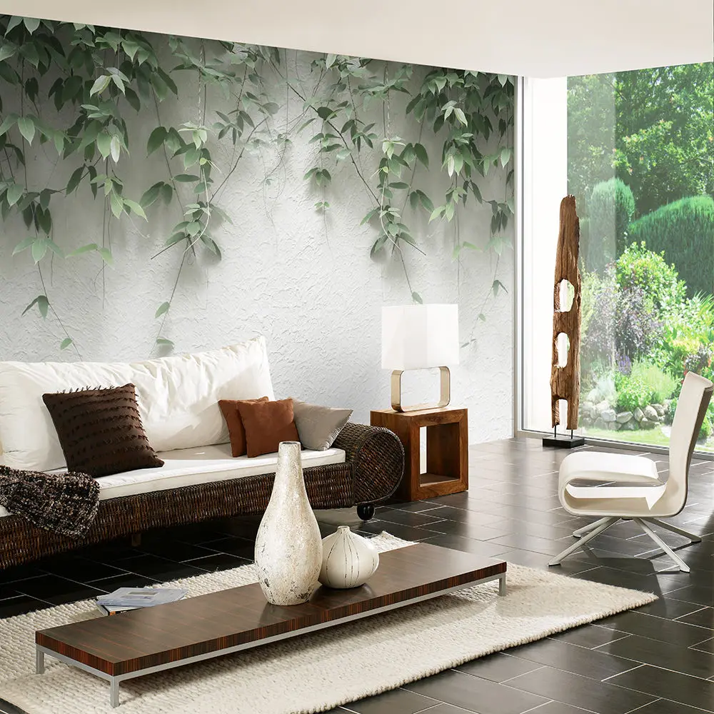 Custom wallpaper mural modern minimalist plant wall decoration painting - high-grade waterproof material Custom wallpaper mural modern minimalist plant wall decoration painting - high-grade waterproof material