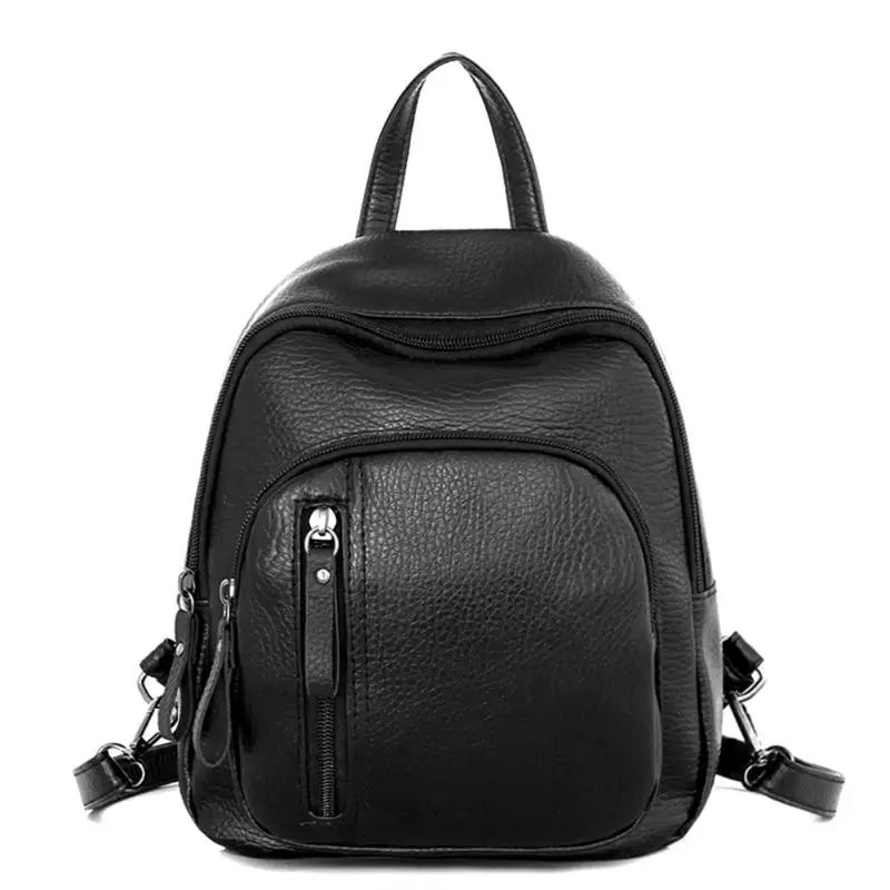 

Claasic Women PU Leather Mini Preppy Chic Backpack Casual School Bag