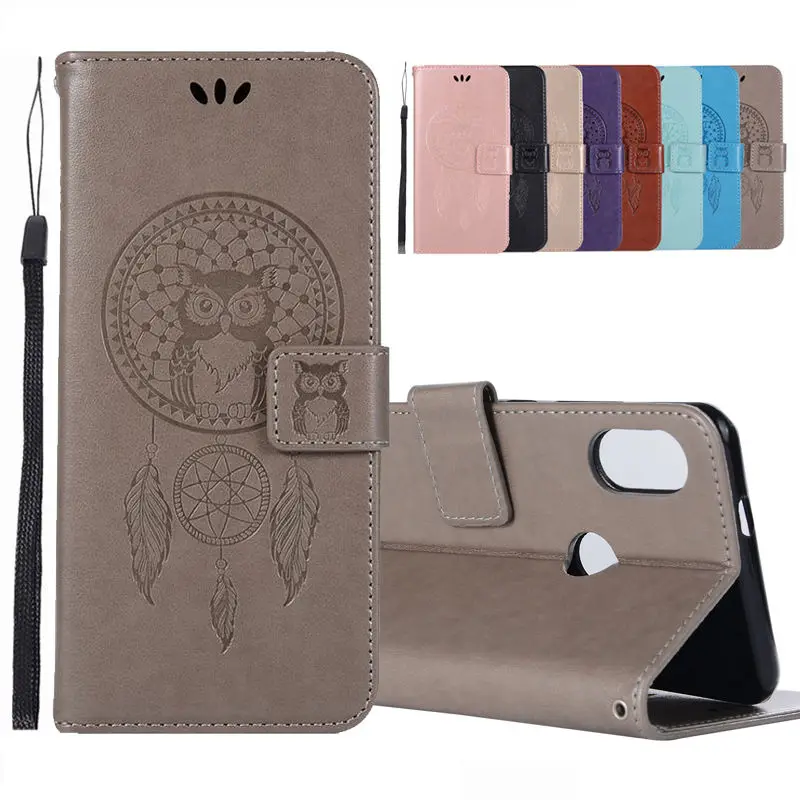 

For Huawei Honor 8X Case Leather + Silicone Soft Cover Honor 8X Phone Case For Huawei Honor 8X Case Wallet 3D Owl Flip Cover