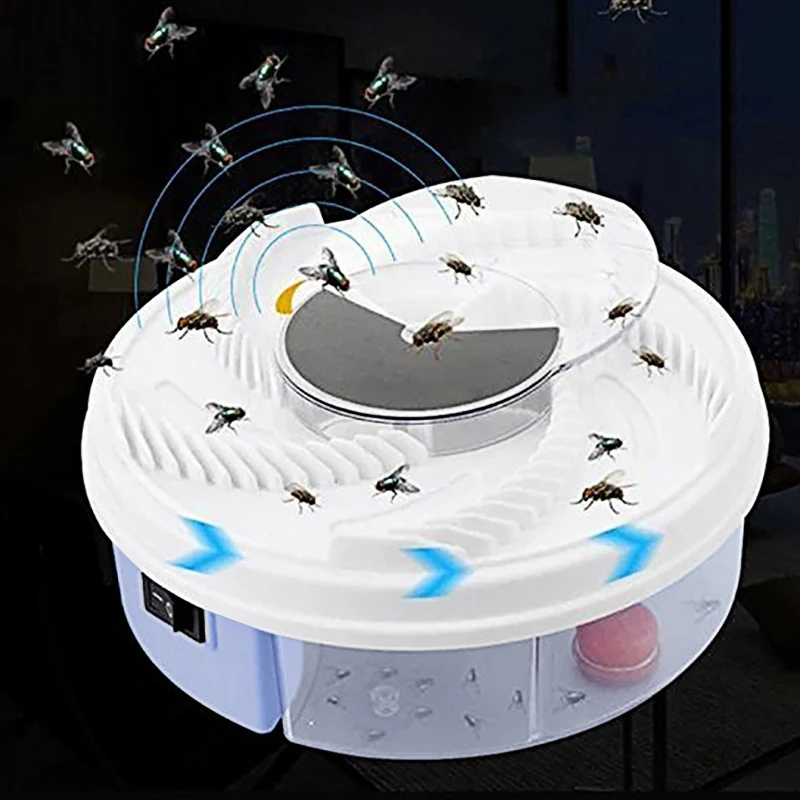 

Electric Flycatcher USB Automatic Fly Trap Device Trapping Food Fly Catcher Pest Insect Anti Mosquito Flytrap Bait Repeller