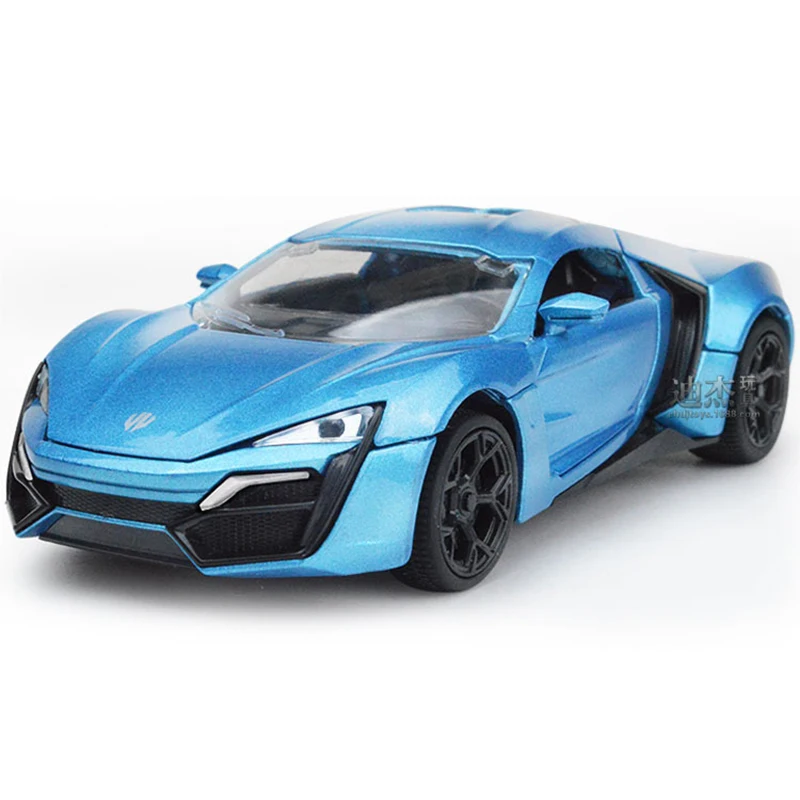 

1:32 Lycan Alloy Cars Static Model Sports Car Dubai Supercar Pull Back Light Sound Children Kid Toys