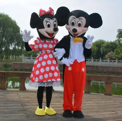 

Adult Size Minnie Costume Mascot Fancy Costume Christmas Cosplay Mickey Minnie Carnival Costume