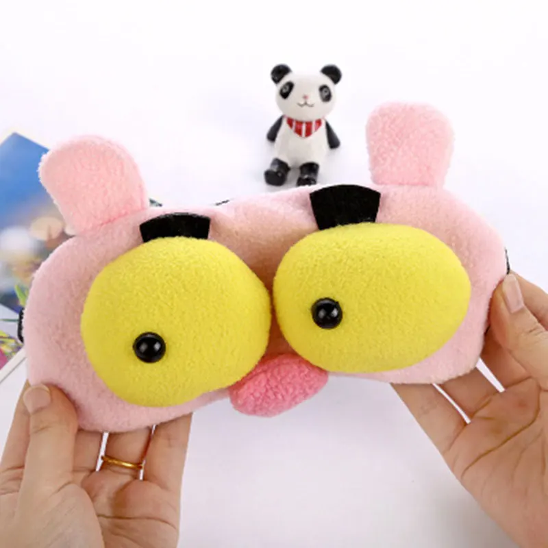 

ATOMUS Cartton Pink Bunny Eyepatch 3d Rabbit Sleeping Eye Mask Adjustable Sleep Aid Blindfold Patch No Ice Bag