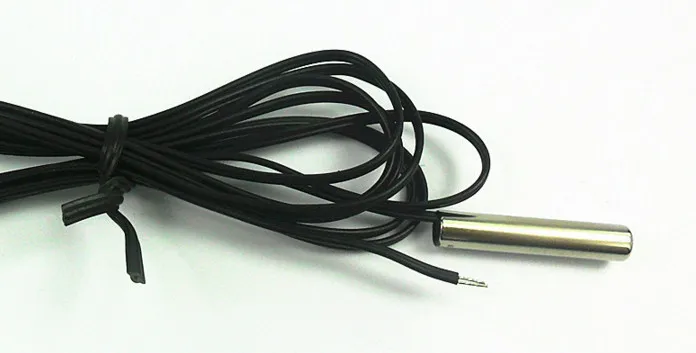 Free ship 10pcs/lot Cylindrical probe 5*25mm NTC thermistor 5k 1% 3950 1.5m 28#PVC doubling temperature sensor | Электронные