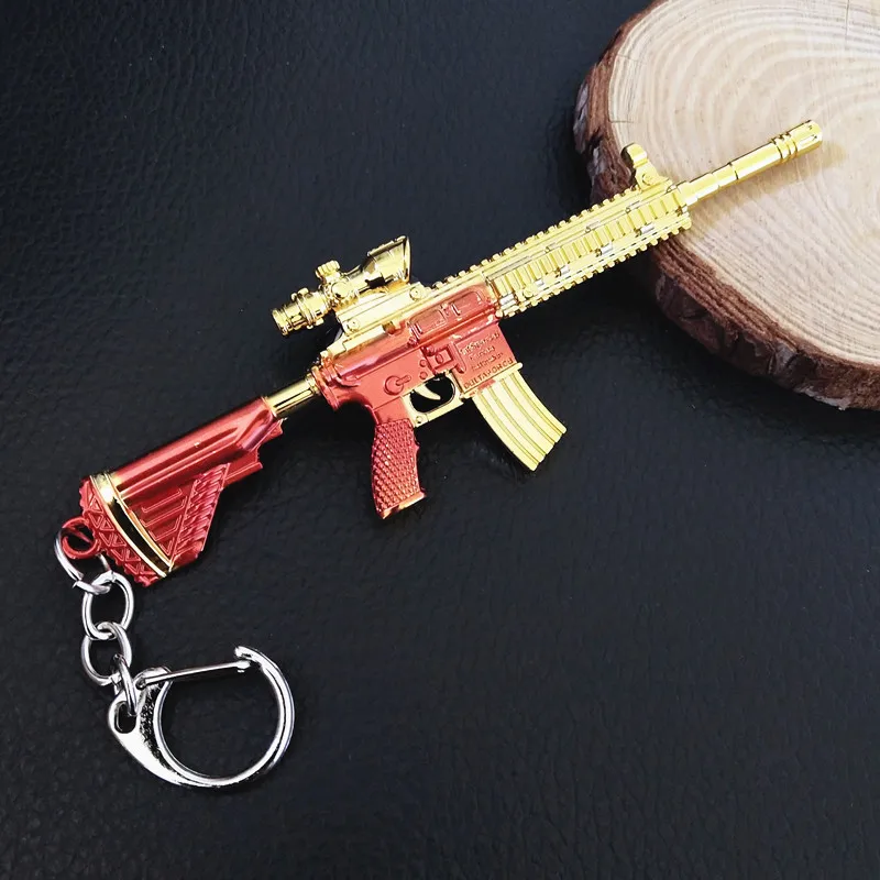 Игра PLAYERUNKNOWN'S BATTLEGROUNDS Косплей Костюм брелок akm 98k модель оружия брелок PUBG Pan шлем для веера подарок - Цвет: 40