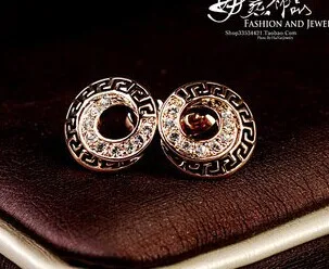 crystal Round lady's earings free shipping (hyspw) | Украшения и аксессуары
