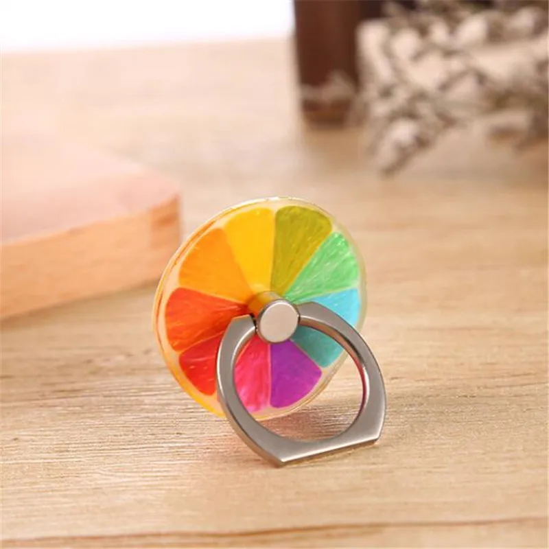 UVR lovely fruit rotate 360 degrees Finger Ring all Mobile Phone Stand Holder anti-theft drop for iphone 6 samsung xiaomi