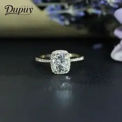 Дюпюи Для женщин Обручение кольцо 7*9 мм 2.1ct круглая разделочная обручальные классические обручальные Кольца с алмазами для Для женщин D180333