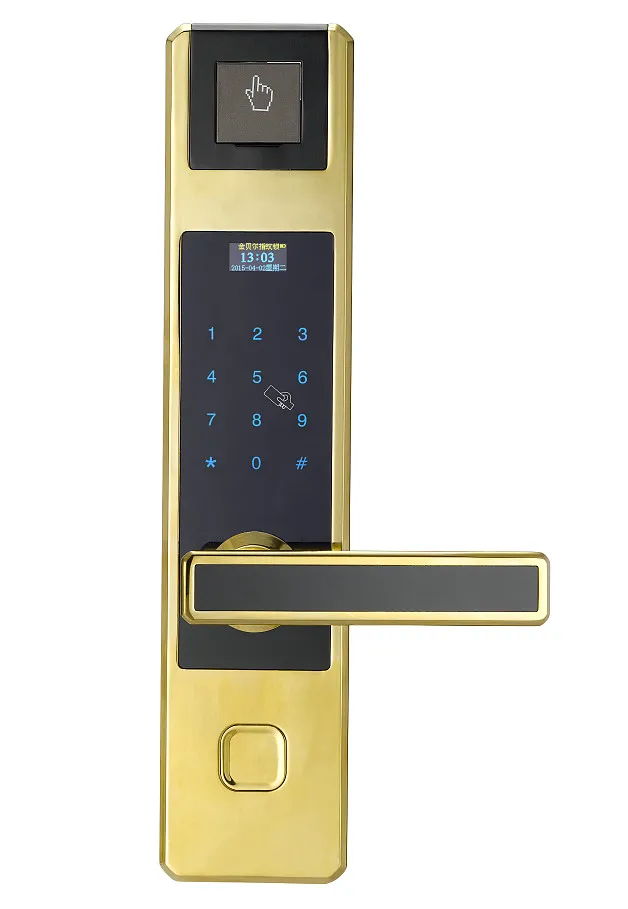Fingerprint Door Lock with Password and Mechanical Keys Support up to 300 Fingerprints Memoryin