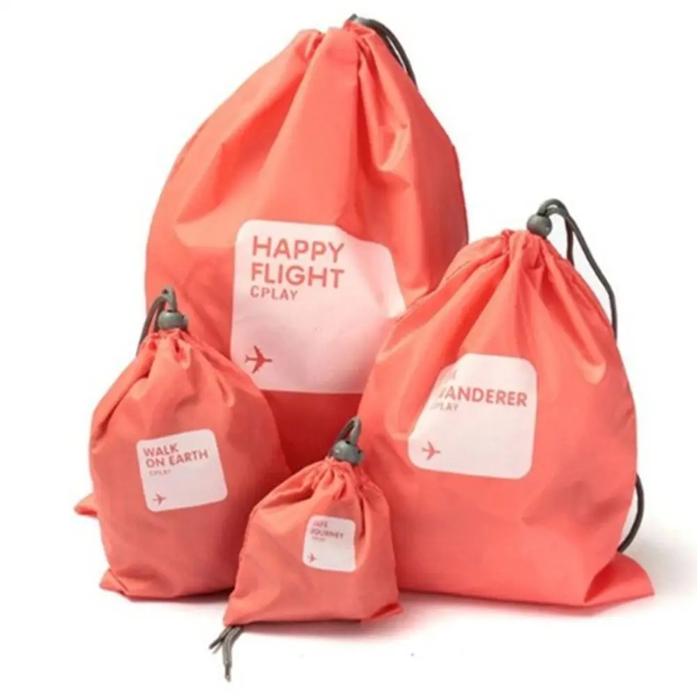 ISKYBOB 4 шт. Упаковка Куб дорожная сумка система прочный один комплект большой емкости сумки унисекс сумка для организации и сортировки одежды дорожная сумка - Цвет: Красный