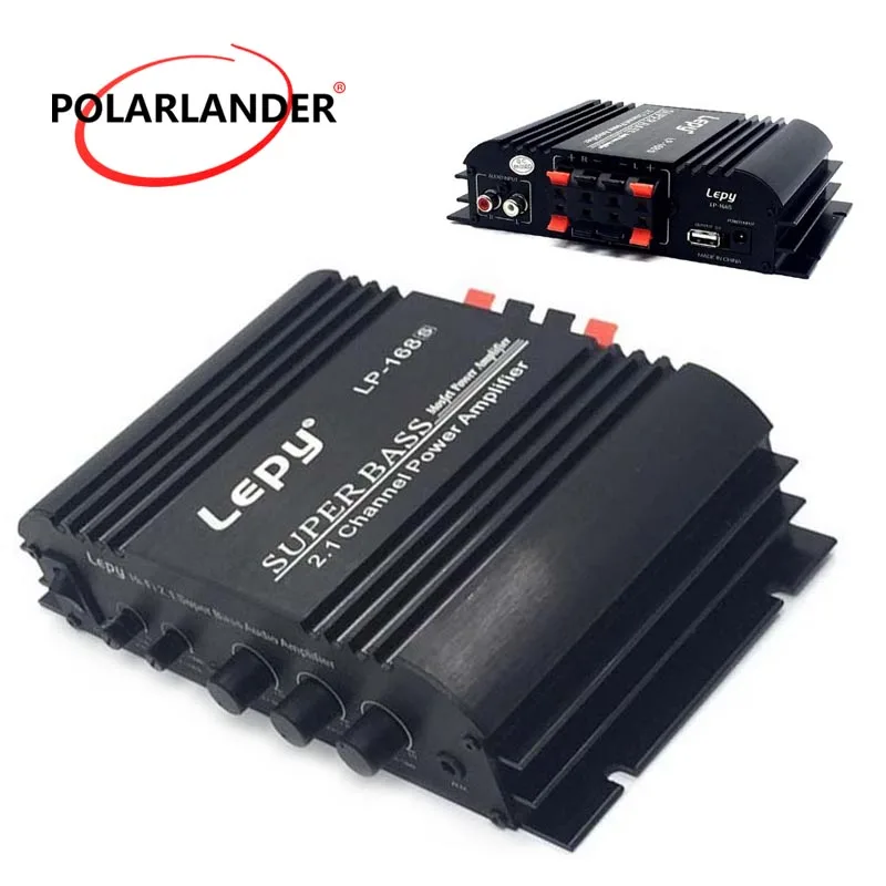 Lepy LP-168S Авто аудио усилитель для автомобиля 12V 2 1 канал бас Выход Hi-Fi стерео звук с