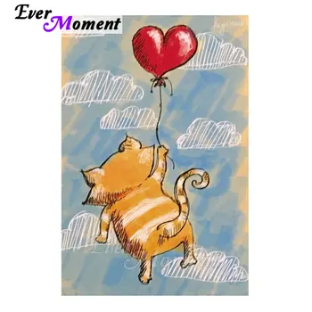

Ever Moment Cat Cartoon Diamond Painting 5D DIY Needlework Full Square Drill Cross Stitch Rhinestone Picture Mosaic S2F1261