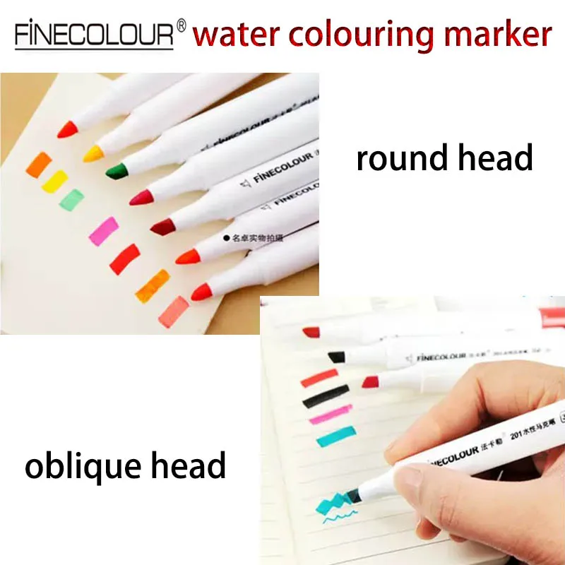 Finecolour двойной aquarelle Маркер 12/24/36 компл. графический Рисунок пером аниме Маркеры