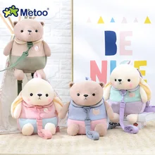 30cm Metoo Stuffed Plush Animal Kids Baby Bags Cartoon Doll Toy Children Shoulder Bag for Kindergarten Rabbit Plush Backpacks