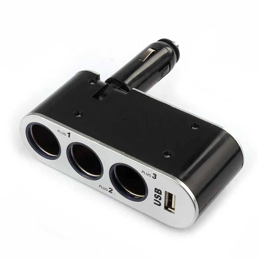 Надежный 12 В/24 В от 1 до 3 USB источник питания в автомобиле зарядное устройство адаптер и тройная сигарета зажигалка разъем Ma 21