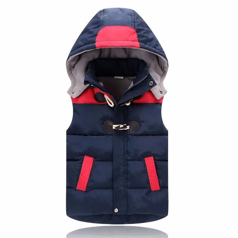 Г., зимний жилет для мальчиков, жилетка со съемным капюшоном для мальчиков, зимние куртки и пальто утепленная пуховая детская верхняя одежда, детская одежда