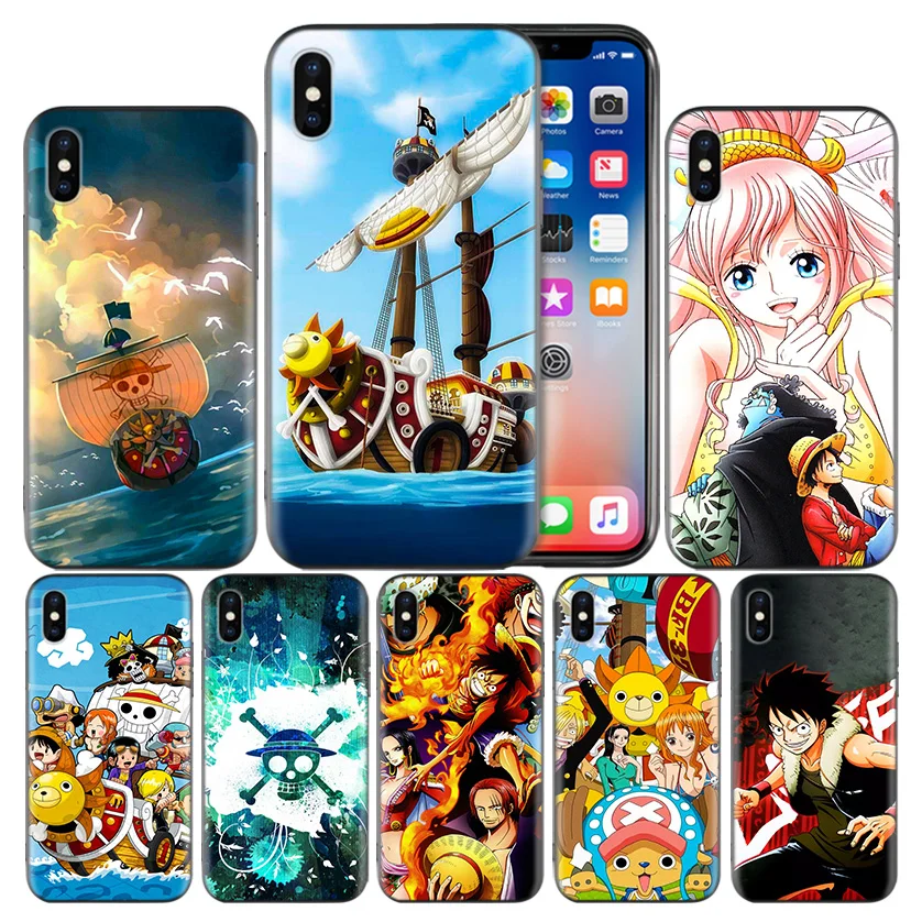 

One Piece Thousand Sunny Frosted Fundas Case For Apple iPhone 7 8 6 6S Plus X XS MAX XR 5 5S 5C SE 10 Ten Protect Cover Coque