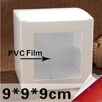 

Various size candy package box with clear pvc window ,white/kraft cardboard gift package window box products display box 30pcs