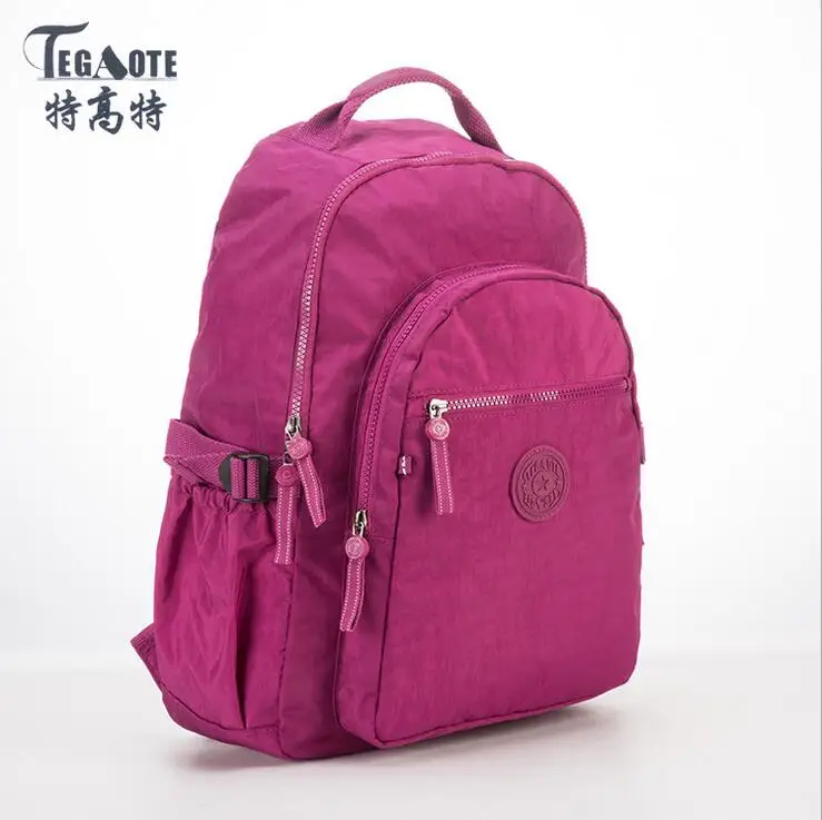 TEGAOTE, рюкзак для девочек-подростков, женский рюкзак, повседневные нейлоновые рюкзаки, Женский Водонепроницаемый Школьный рюкзак, сумка для Dos
