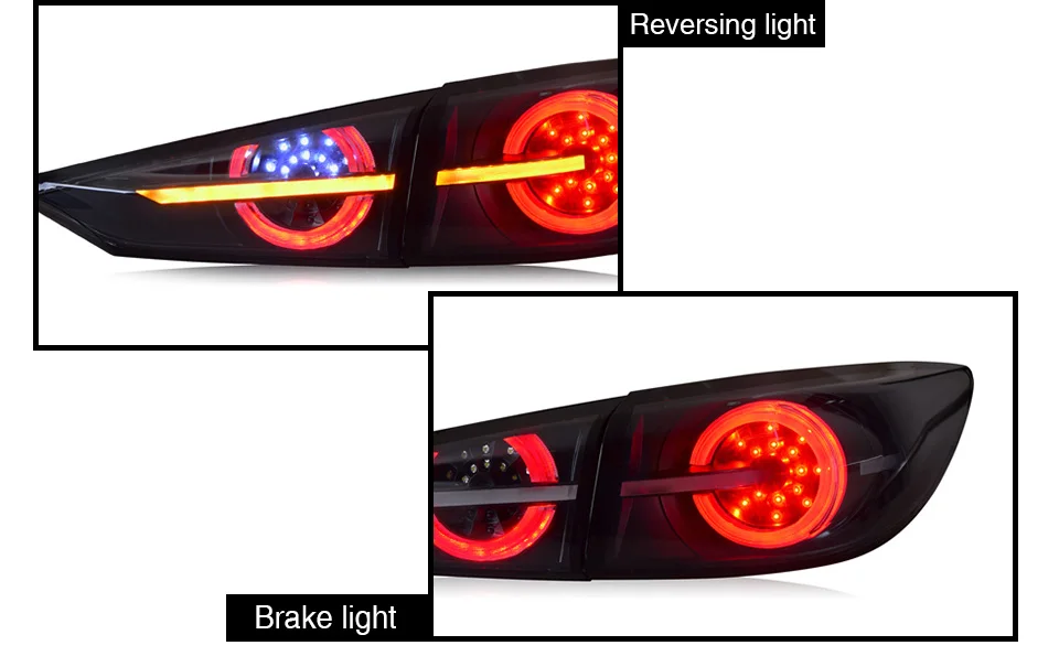 AKD Тюнинг автомобилей задние фонари для Mazda 3 Мазда 3 Axela- задние фонари светодиодный DRL ходовые огни Противотуманные фары с ангельскими глазками задние фонари