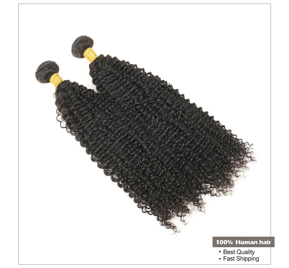 Hair Villa Remy Human Hair Bundles Natural Color Brazilian Kinky Curly Hair Weft 3pcs For Salon Low Ratio Longest Hair PCT 15% (10)