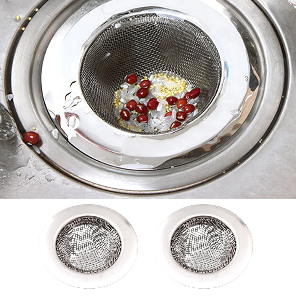 NC 2Pcs Sink Tub Strainer Stainless Steel Sink Drain Filter for Home