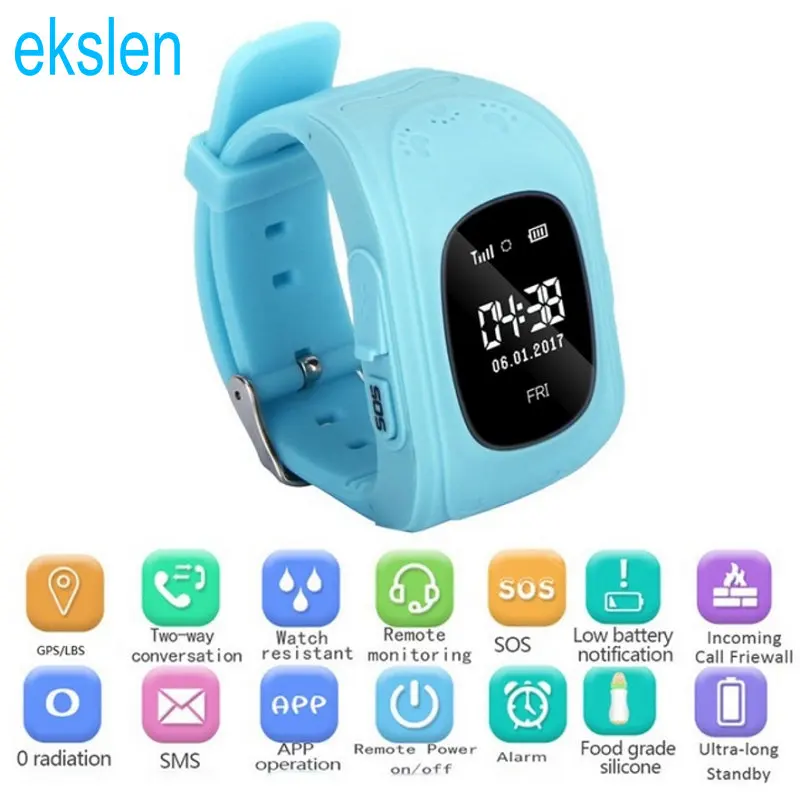Ekslen Q50 Gps Kids Tracking Smart Watch Sos Call Monitor Wristwatch
