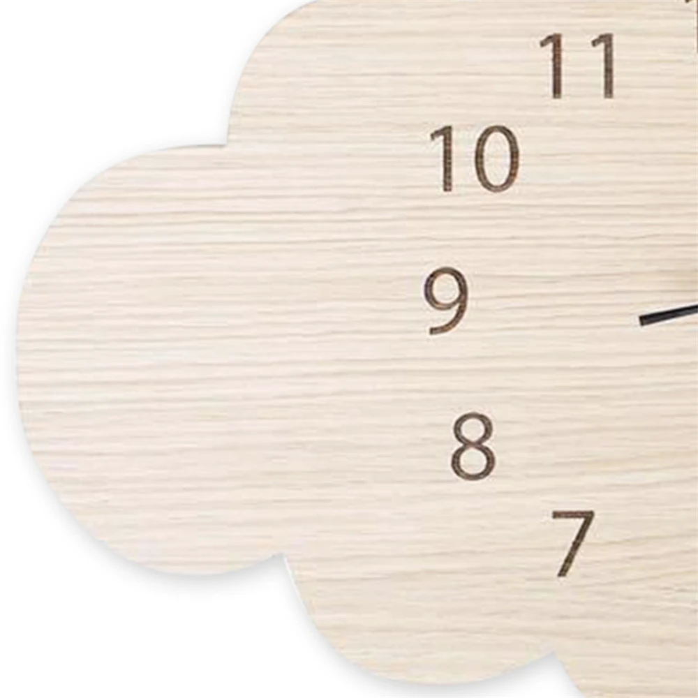 Скандинавском стиле деревянные часы в виде облака мультфильм беззвучные часы стены дома детская комната часы декоративные