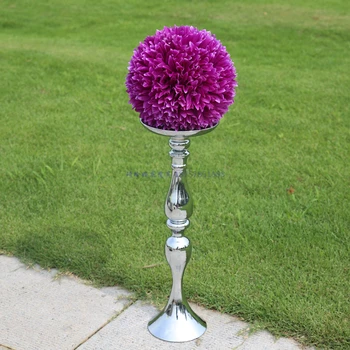 

47cm/18.5" height Sliver wedding road lead Table decoration Wedding flower vase Wedding table centerpiece candlestick 10pcs/lot