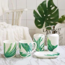 Креативная зубная щетка в европейском стиле, набор для чистки керамической ванной комнаты, костюм из пяти предметов, Свадебный костяного фарфора, принадлежности для ванной, кружка LO724435