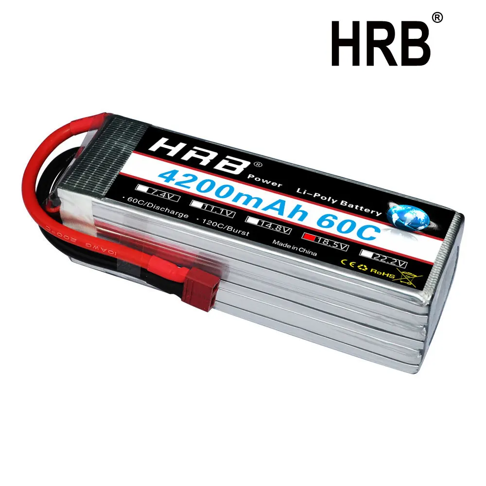 Аккумулятор HRB Lipo 2S 3S Жесткий Чехол для Traxxas 60C 120C 3 7 В 11 1 14 8 в 18 5 22 2 4200 мАч|Детали и