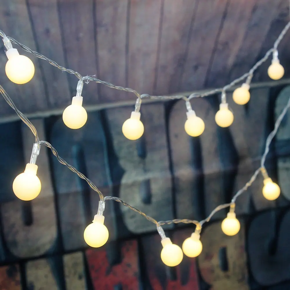 Remote Timer Waterproof 5m 50 Led Outdoor Globe String Lights 8 Remote Timer Waterproof 5m 50 Led Outdoor Globe String Lights 8 Modes Battery Operated Frosted White Ball Fairy Light Dimmable In From