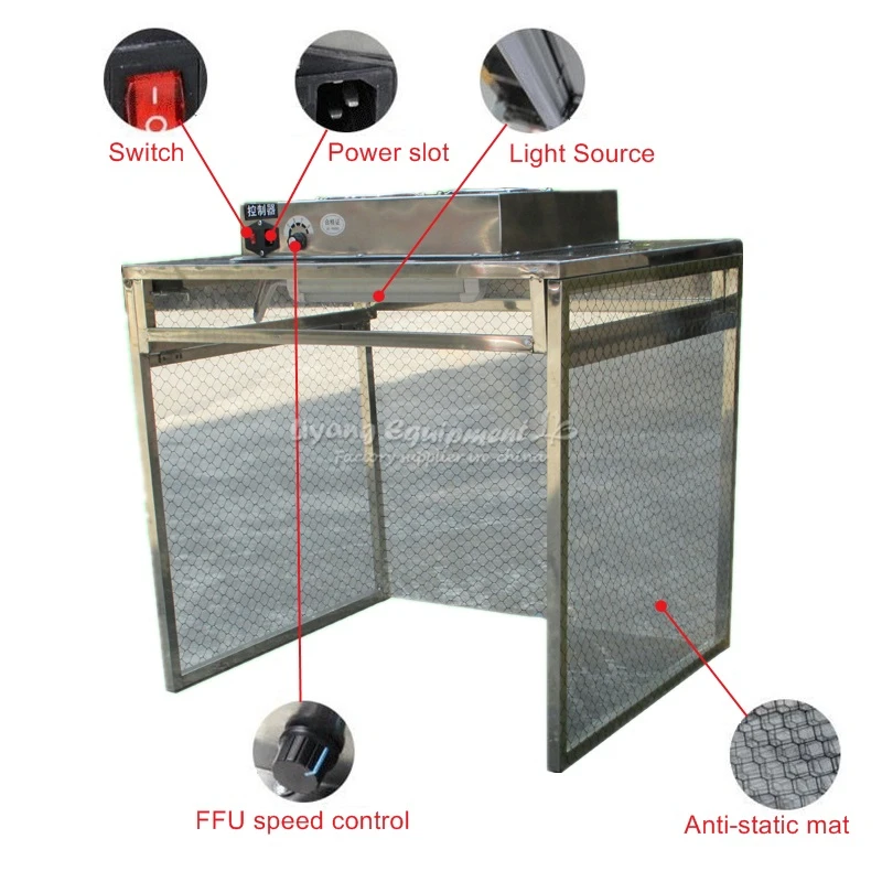 

Easy install LY 910 anti static and no dust OCA work table potable desktop work platform 110V 220V compatible