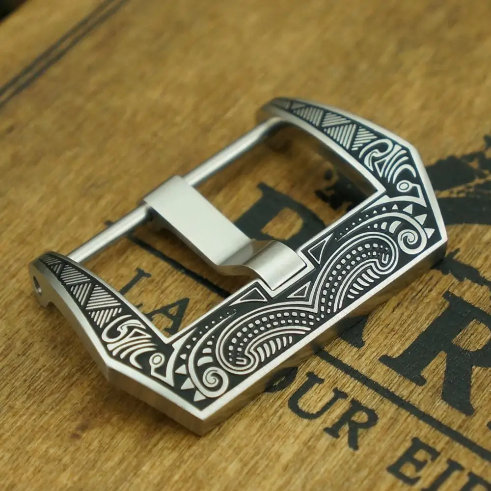Ремешок для часов MAIKES застежка из нержавеющей стали 316L 22 мм 24 26 серебристый