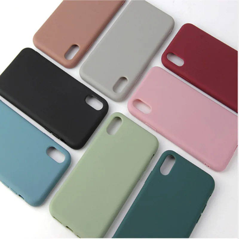 Конфетный 360 Полный чехол s для iPhone 6 6S 5 5S SE X Мягкий силиконовый XS MAX XR задняя крышка