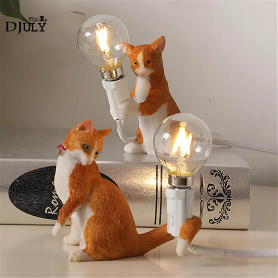 art deco resin cat table lamp for bedroom living room cute kids bedside night lamps loft decor coffee store dining desk light art deco resin cat table lamp for bedroom living room cute kids bedside night lamps loft decor coffee store dining desk light