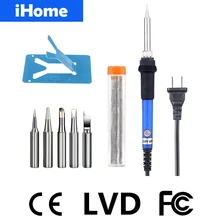 Регулируемый температурный Электрический паяльник Комплект 4 в 1 паяльник ручка/пистолет 60 Вт 110 В/220 В сварочный ремонтный набор инструментов EU US Plug